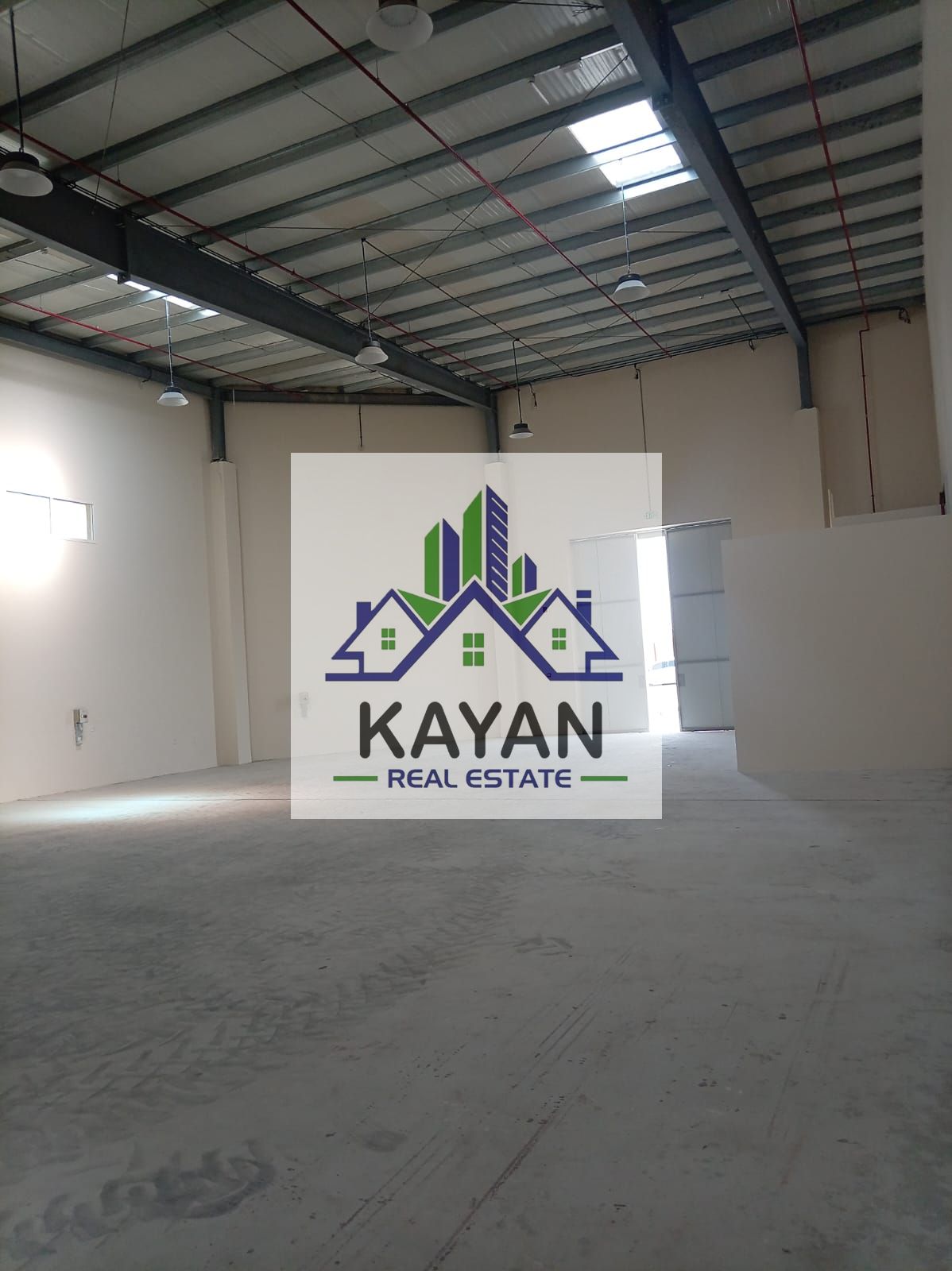 warehouse for rent 5,000 sq. ft. includes an office, 2 bathrooms, and 2 kitchen- POWEWR 70 KW