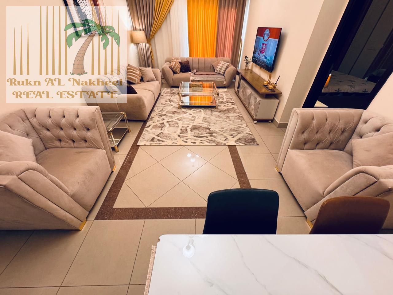 Fully furnished monthly 1bhk 2bath balcony with open view ready to move in good location for more details & information contact us