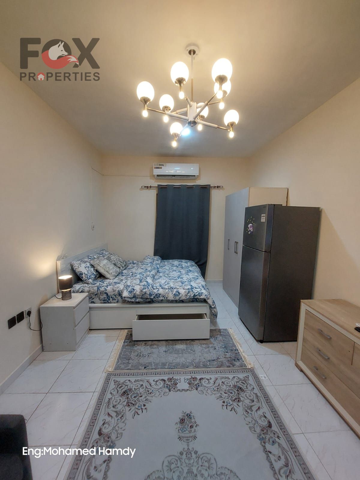 Very large studio apartment, first occupancy, for rent, fully separate kitchen, Al Rawda 2 - Ajman
