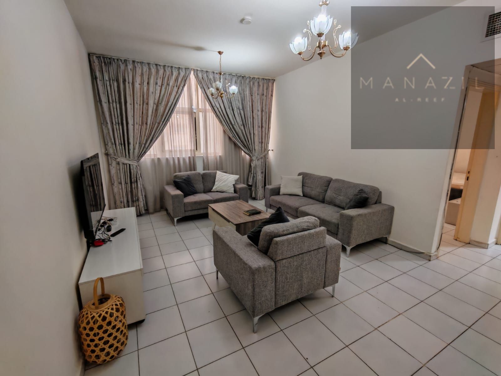 One-bedroom apartment in Al Taawun, Sharjah, opposite Misk Al Sham Roastery