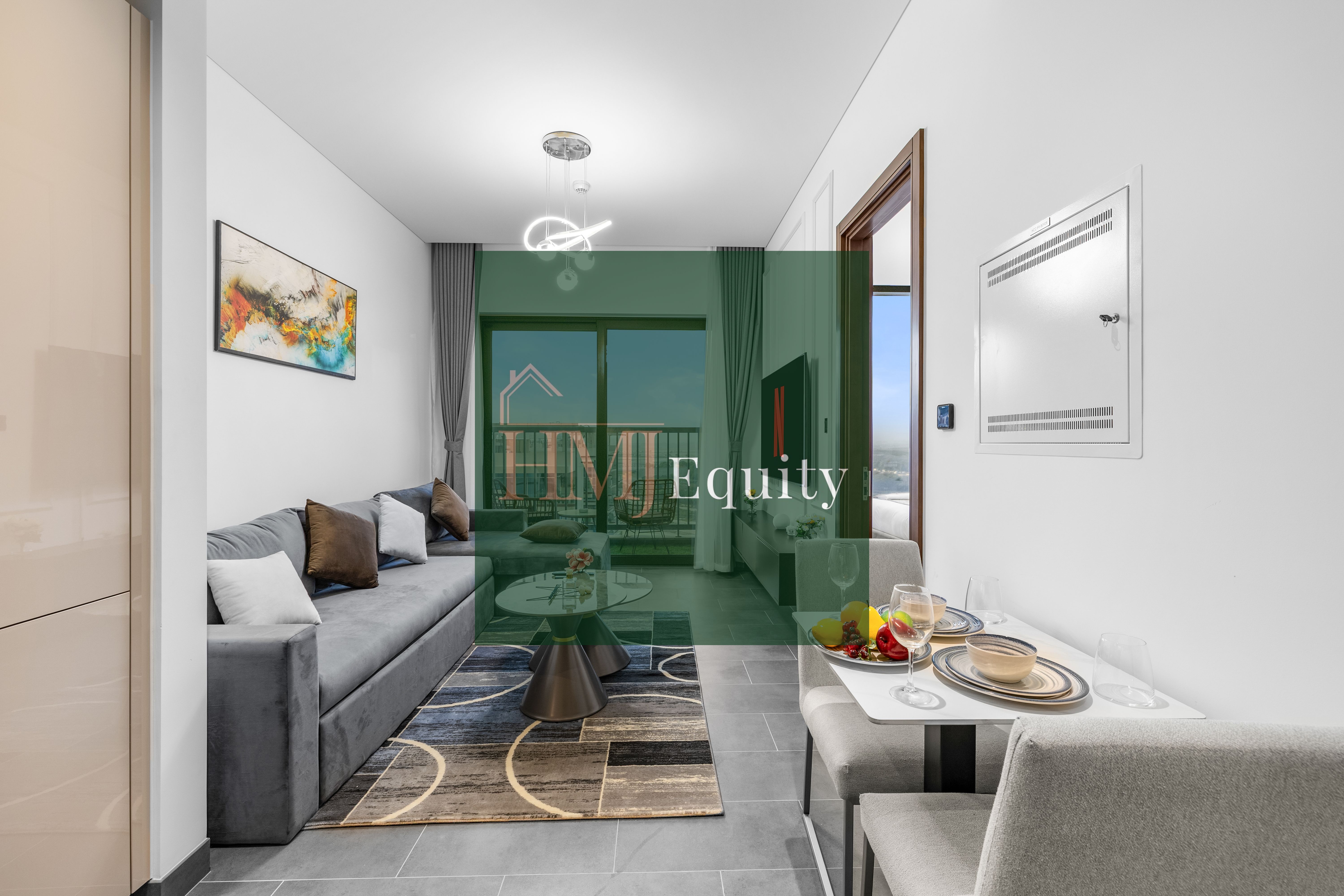 Modern 1BR | High Floor | Creek & City View | Sobha Crest Tower
