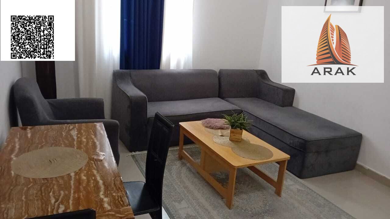 One bedroom and living room apartment for monthly rent on Ajman Corniche