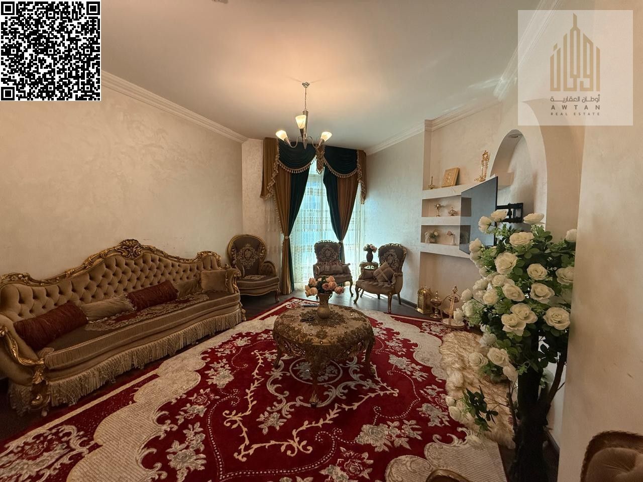Residential apartment for sale in the Emirate of Ajman. The apartment is located in Al Waha Tower 2 in the Al Rashidiya 1 area. The apartment span