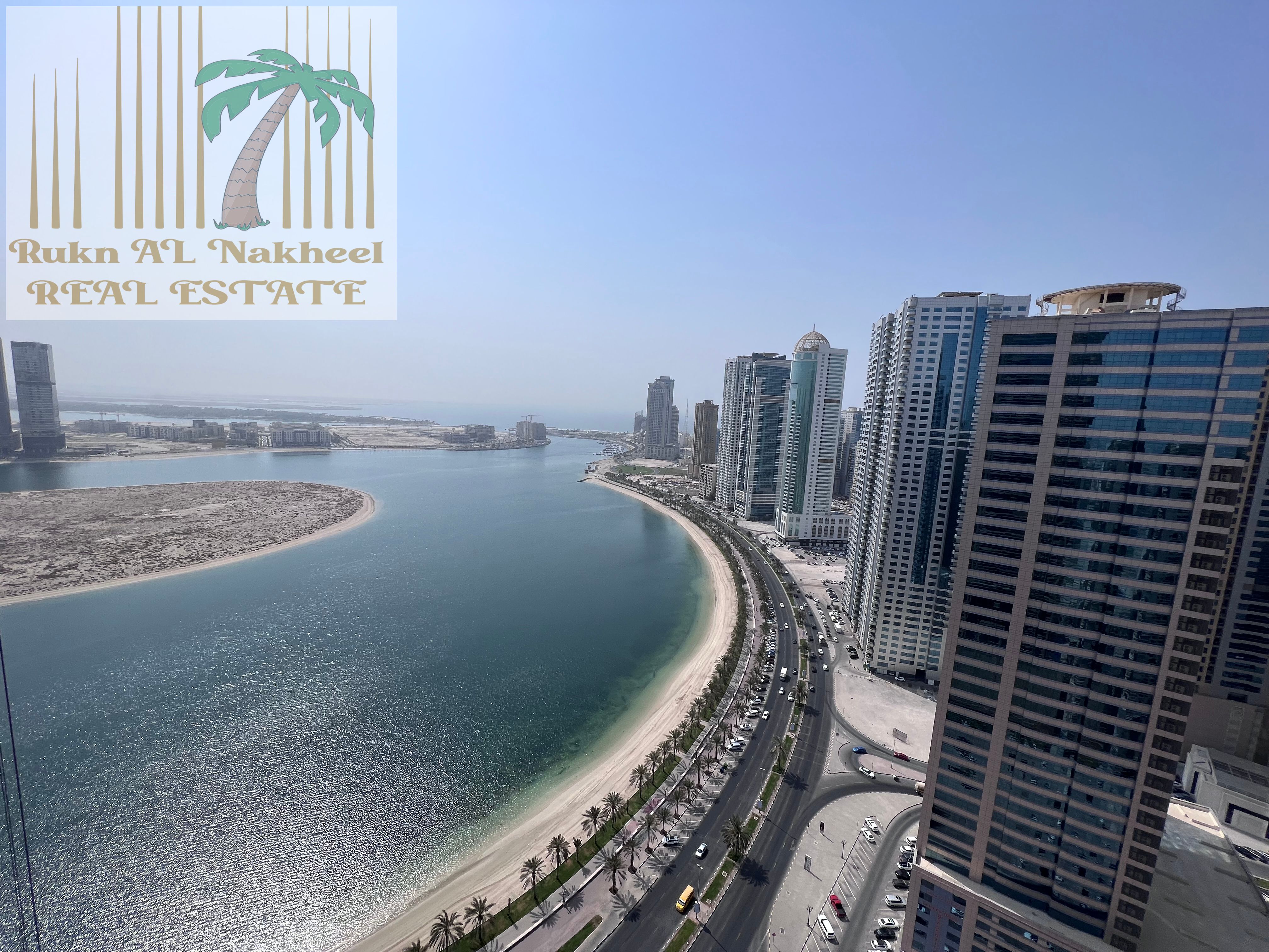 LIKE A BRAND NEW Gym pool chiller & parking free 2bhk 3bath balcony ready to move near Cornish easy access to Dubai for more details contact us