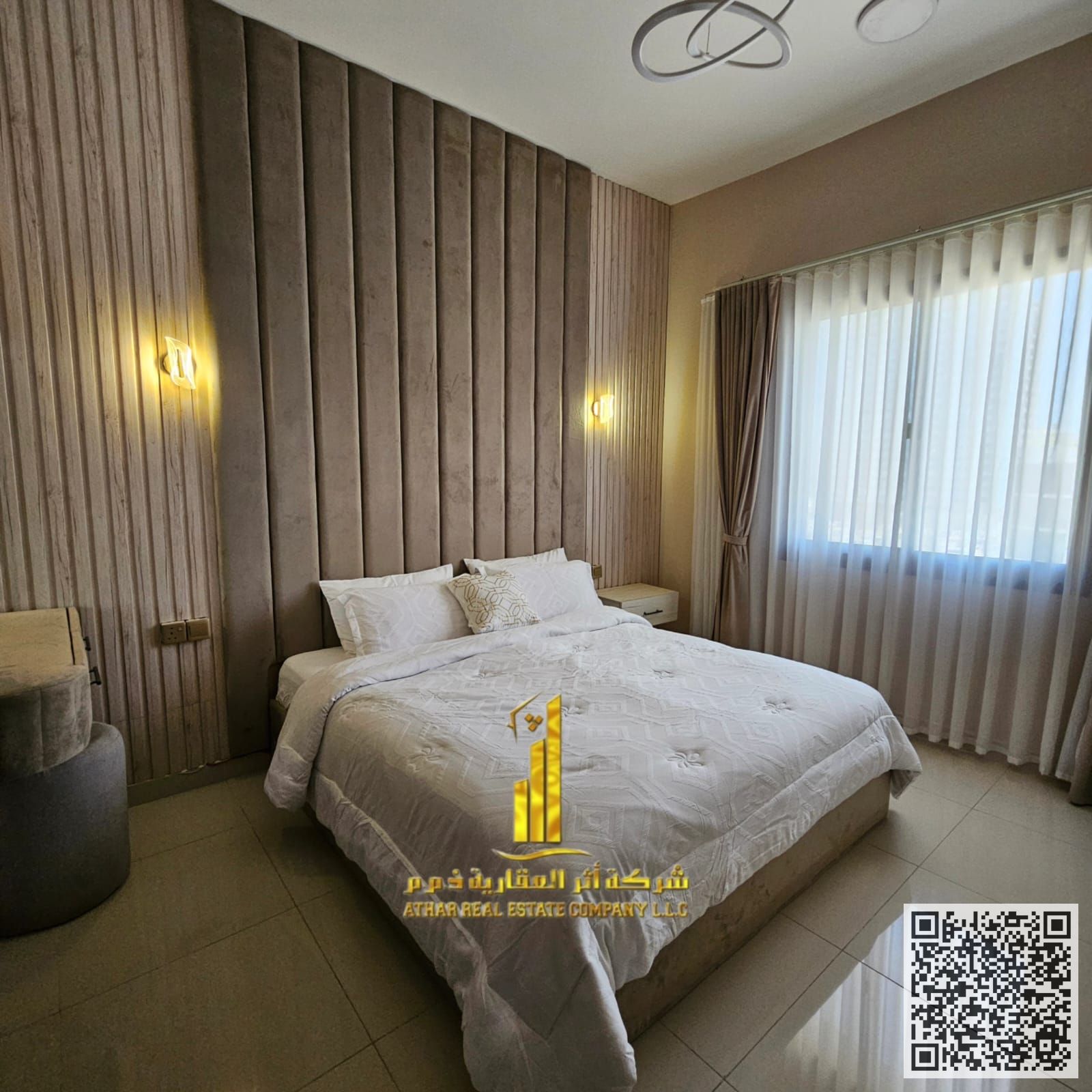 The most luxurious and beautiful furnished one-bedroom apartment for monthly rent in Ajman Corniche - near the Ship Roundabout Includes bills