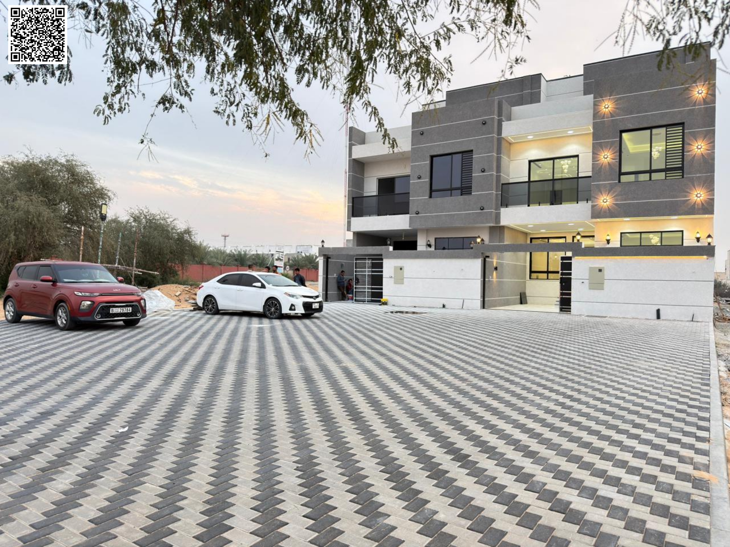 Direct from the owner, including all ownership fees, a villa from the most luxurious villas in Ajman, with personally designed construction and finish