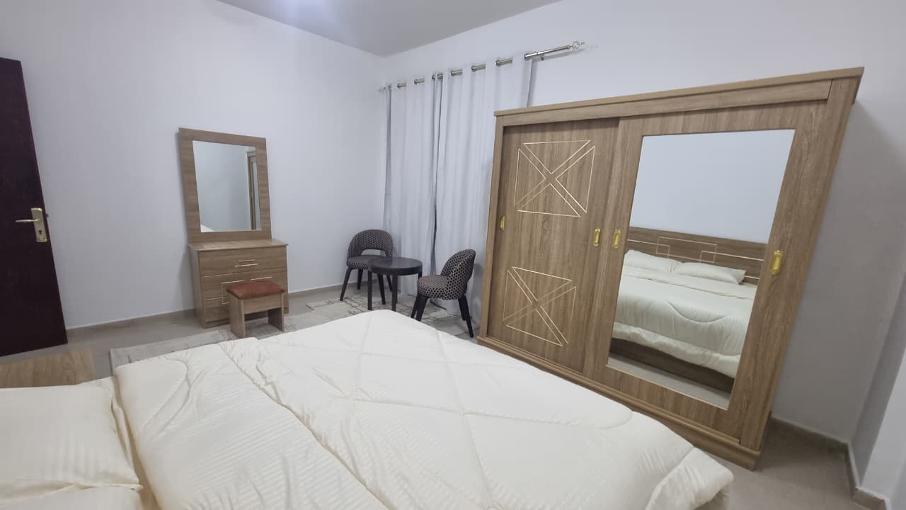 The most beautiful furnished 1BR in Al Khan | First-class furniture | First tenant | Open view | Prime location | Direct Dubai exit