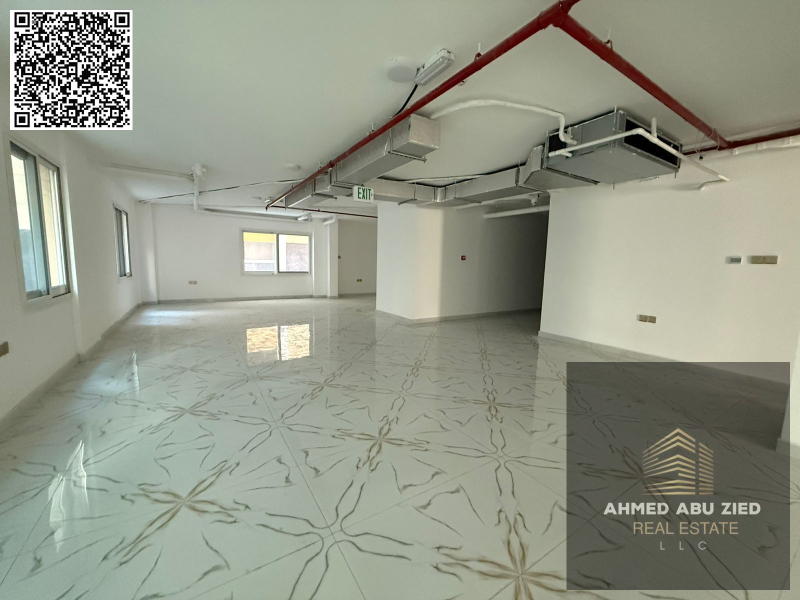 The newest and largest commercial office or full floor for annual rent in Al Mowaihat 3 | 2,500 sq. ft. | Brand new building | Prime location suitable