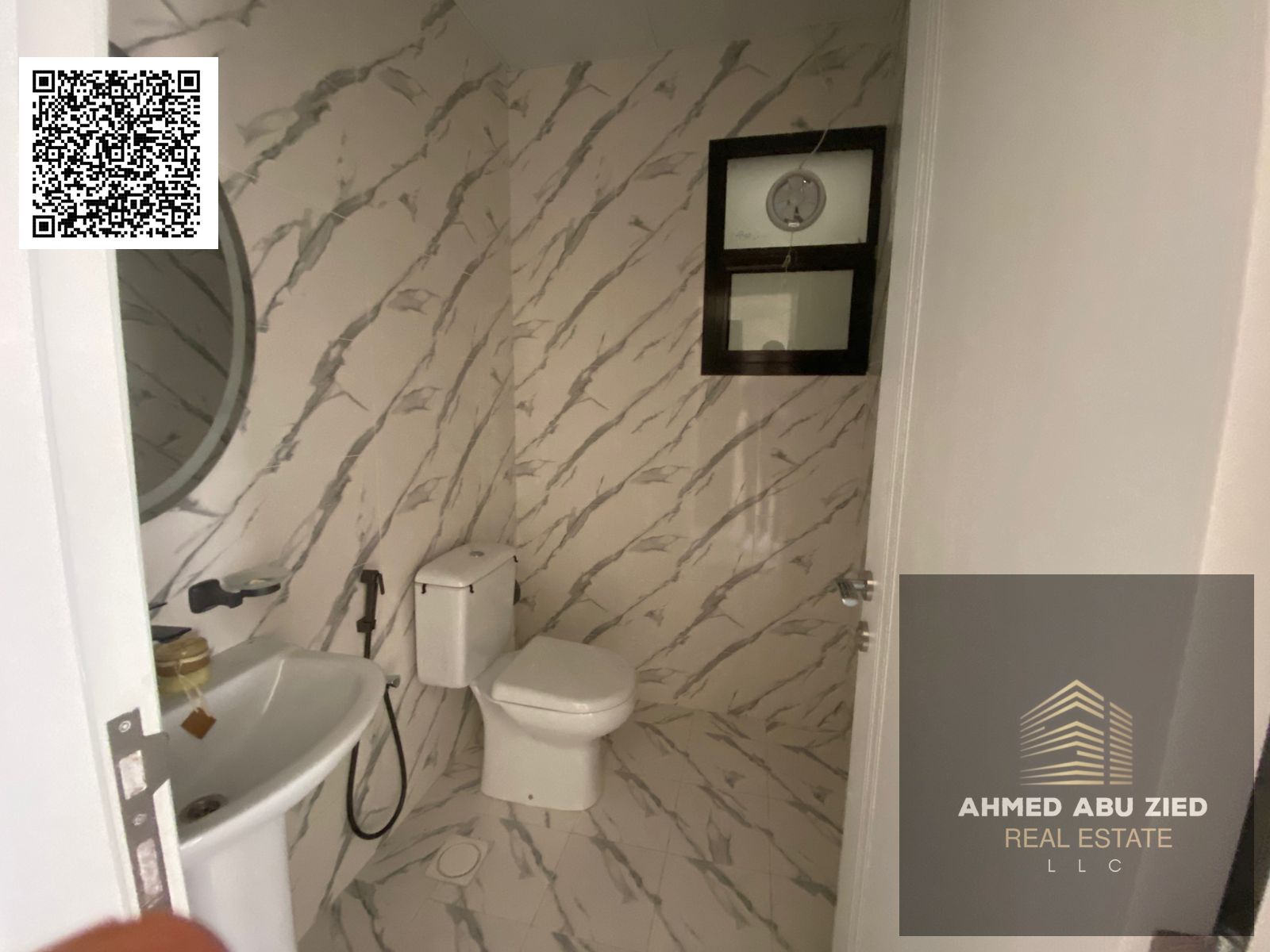Master bedroom and living room in Rawda 2 with an open view | Central air conditioning | Balcony | AED 33,000 | 4 installments | Prime location near M