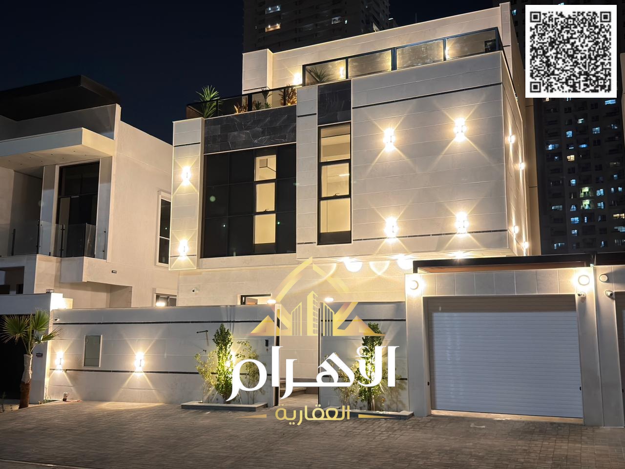 Luxury villa in Al Amrah, Ajman, ready for immediate occupancy with high-end finishes and spacious living areas. Freehold ownership for all nationalit