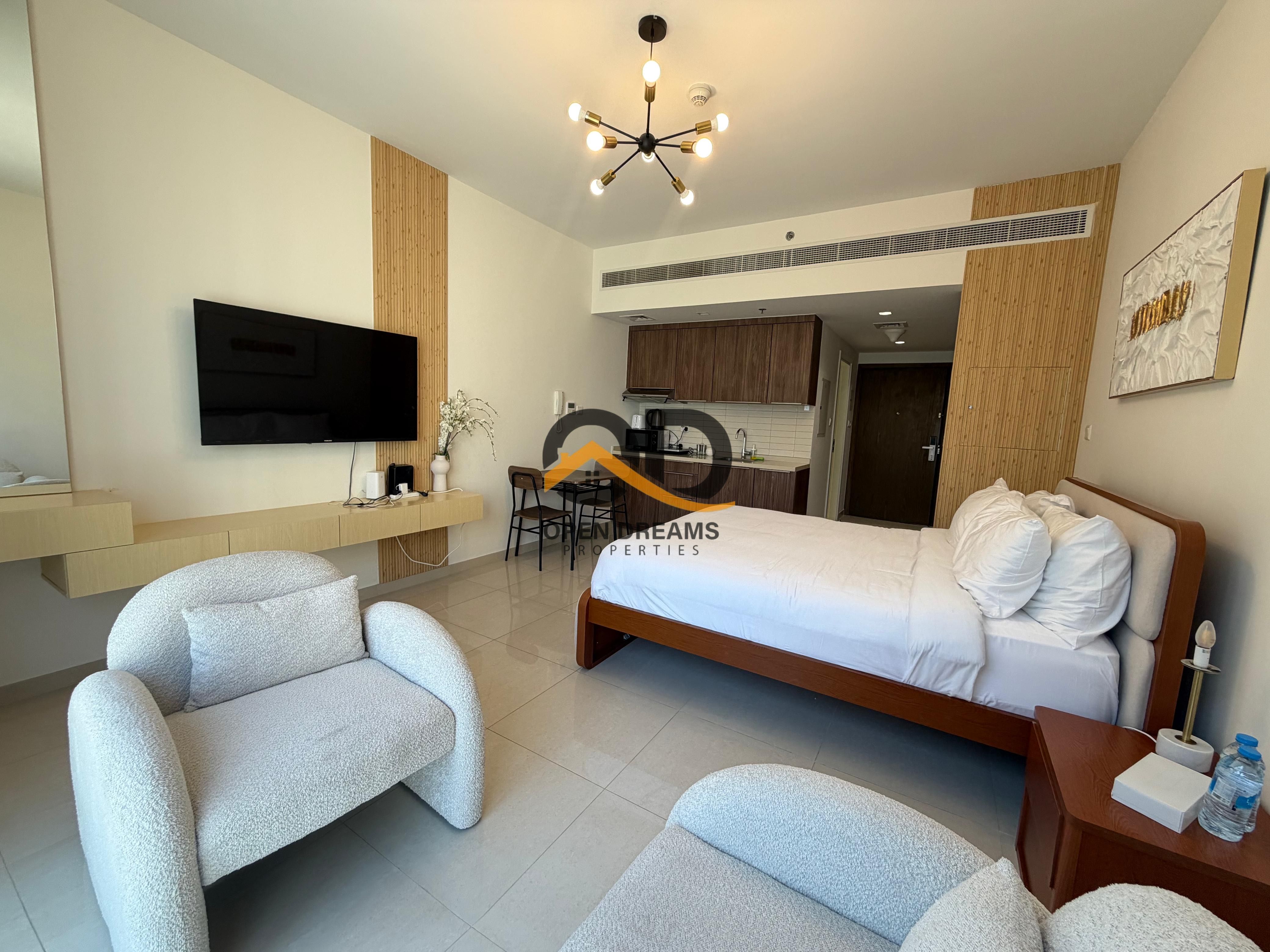 Luxury Pool View Studio in Al Zahia Uptown | Furnished & Ready