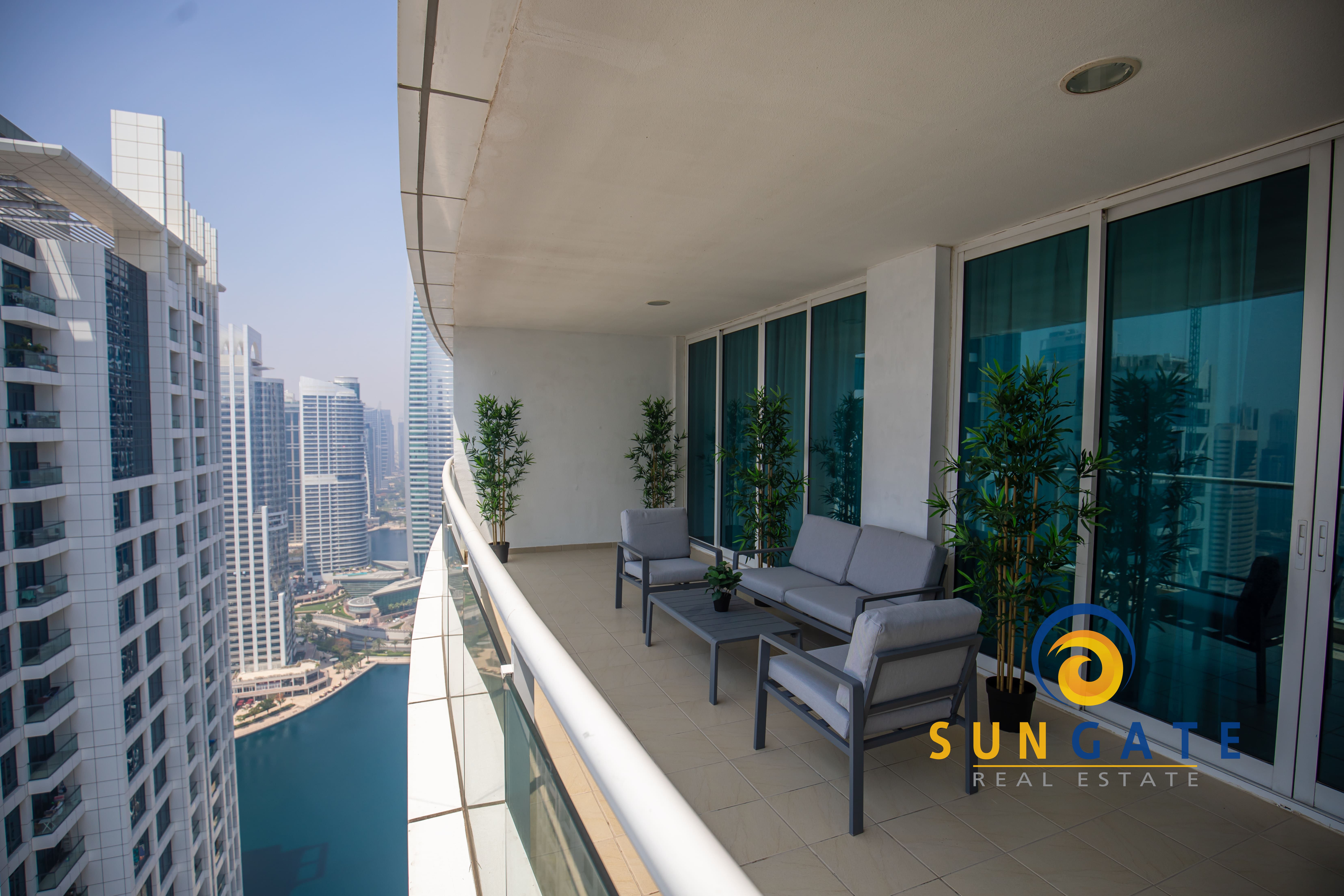 Fully furnished , Marina and Dubai Eye views