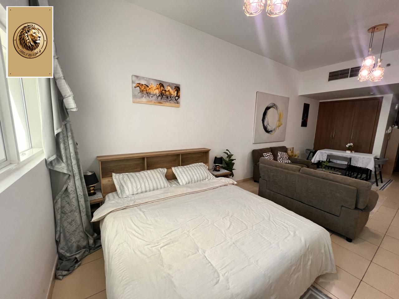 Furnished studio apartment for monthly rent in Ajman, One Towers.
