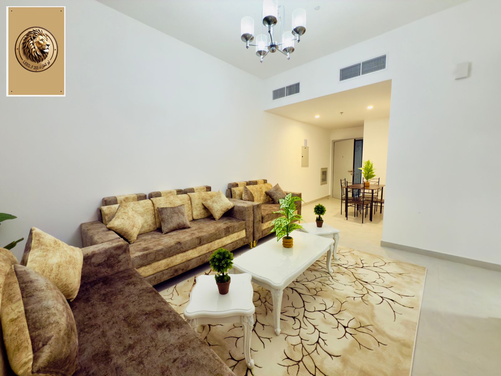 Furnished one-bedroom apartment with a living room for monthly rent in Ajman Corniche, a tourist location, all bills included