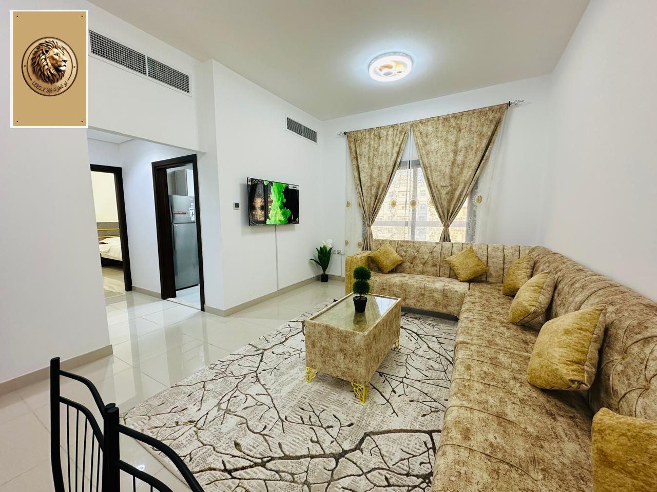 Golden opportunity for monthly rent in the Emirate of Ajman One bedroom and a livin g room, newly furnished, bills included Al Nuaimiya 1 area
