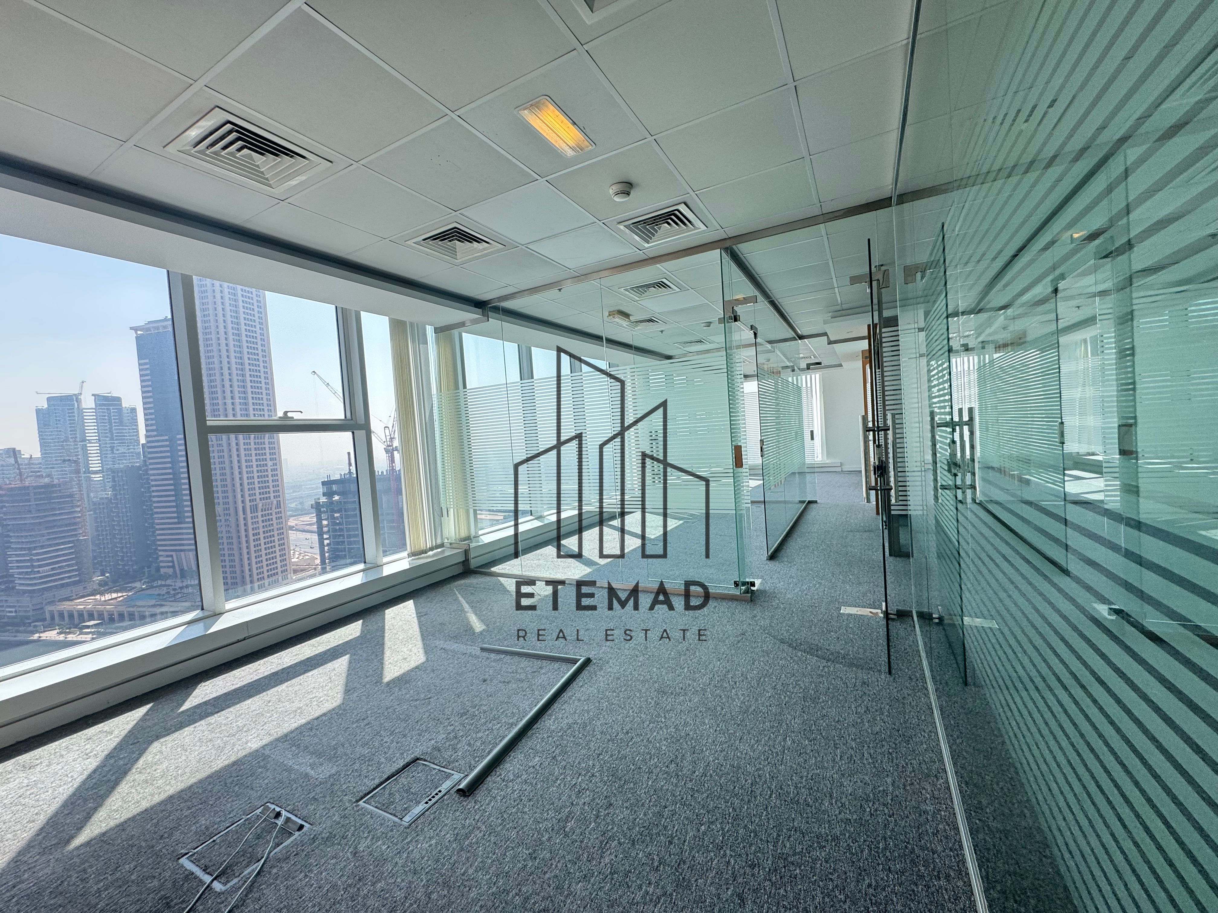 Spacious 1372 sqft | High floor and bright | Canal View | Prime Tower and Location | Fitted