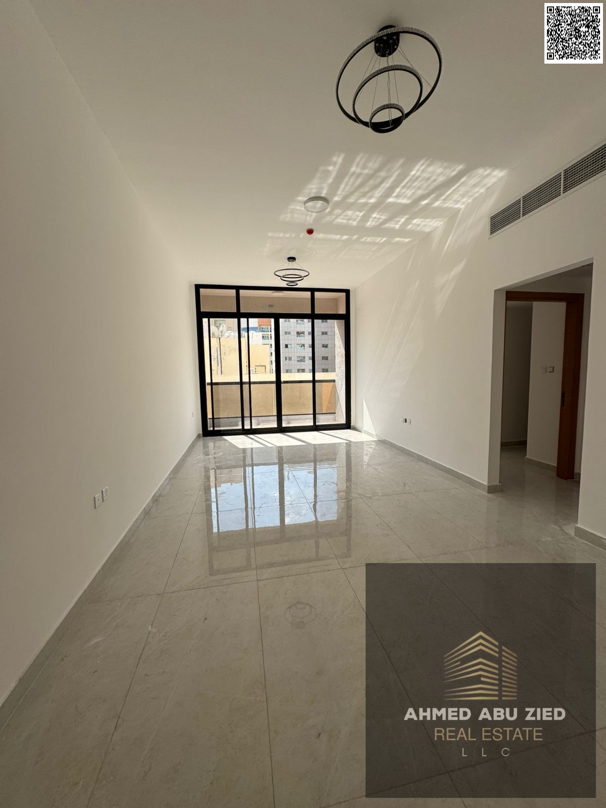 Largest 1BR first tenant in Al Hamidiya, master room, built-in wardrobes, balcony, central AC, prime spot, easy Dubai access