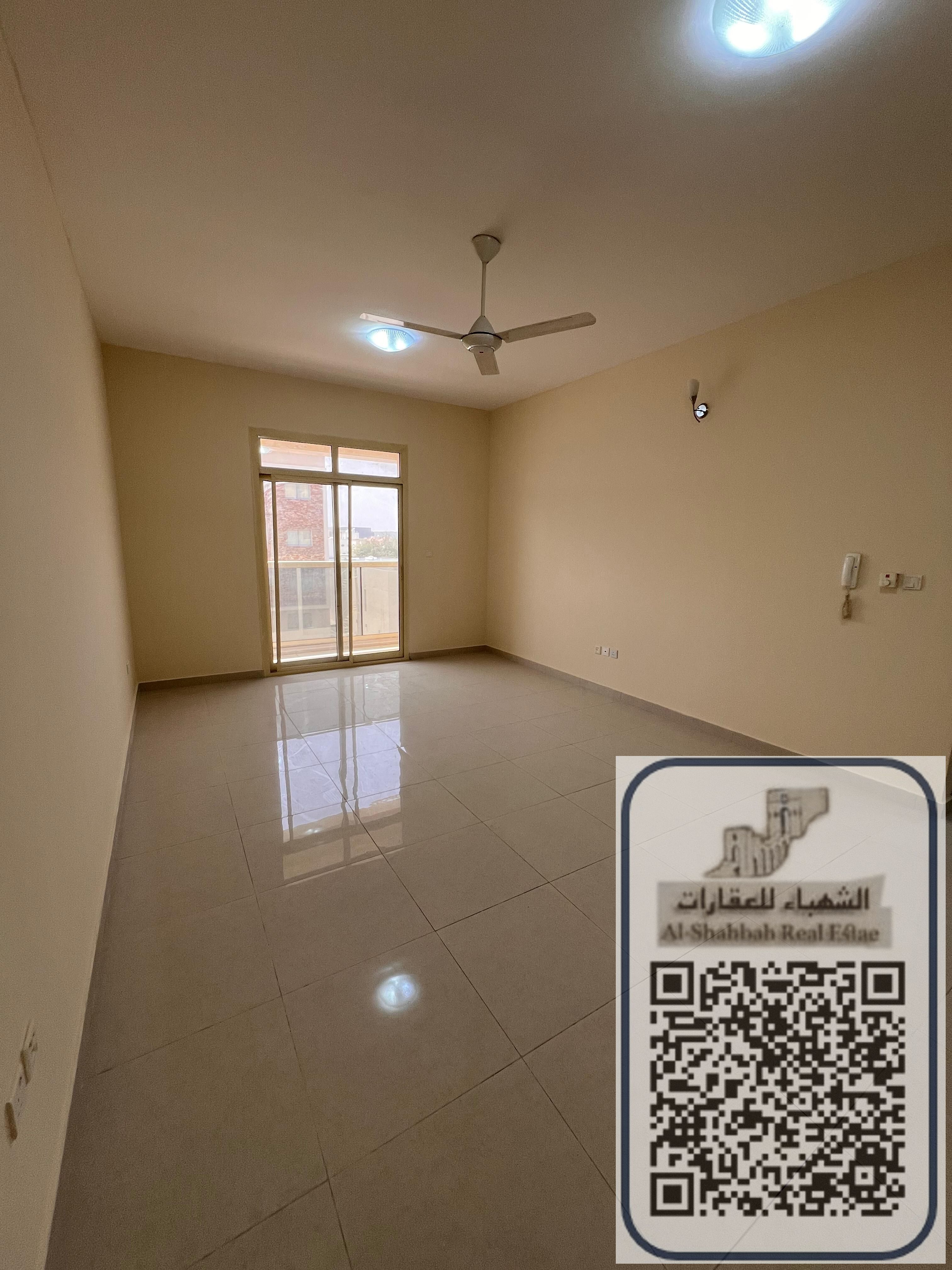 Two rooms and a living room in Al Muwaihat 2, spacious, with brand new built-in wardrobes.