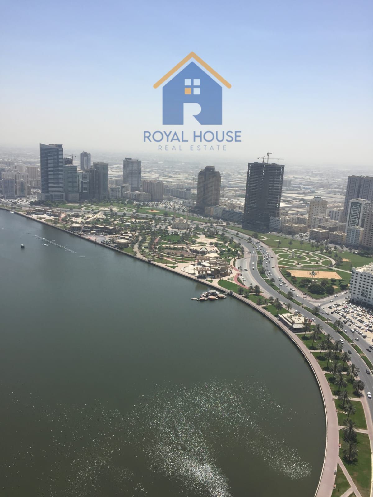For sale: 3 bedrooms, sea view overlooking Khalid Lagoon, Al Majaz Corniche