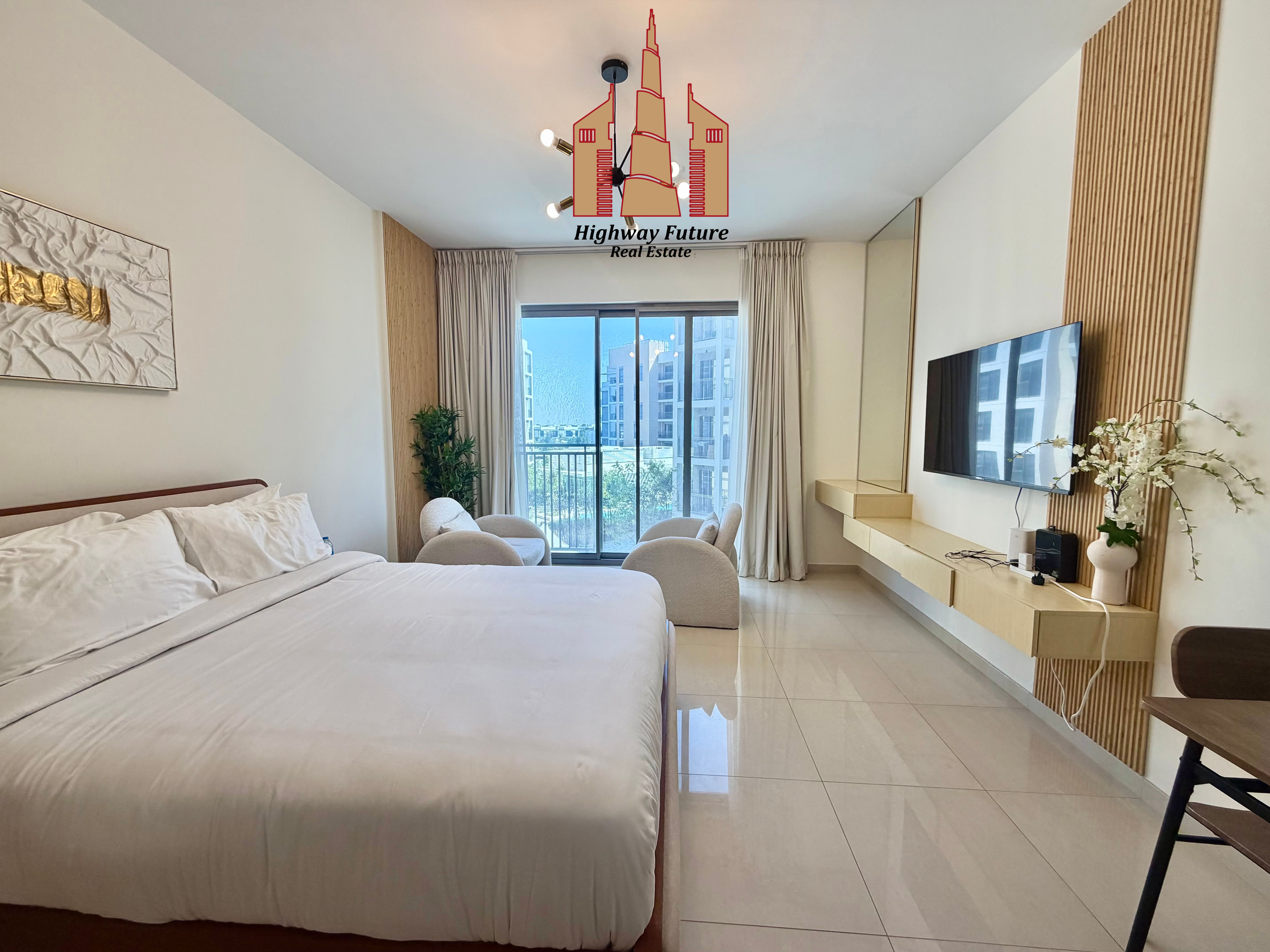 12 PAYMENTS-LUXURIOUS BRAND NEW STUDIO WITH POOL VIEW-RENT 50k