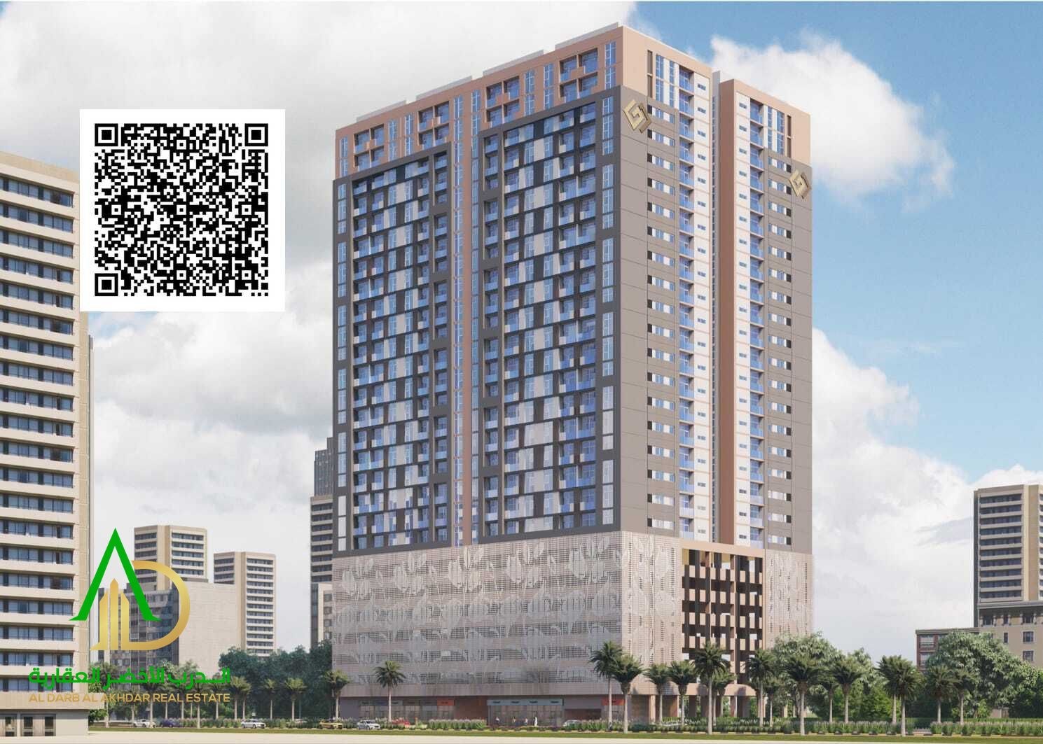 Own a one-bedroom apartment in the Al-Amira area, within the Blue Tower project, with city views and close to all essential services. Book your apartm