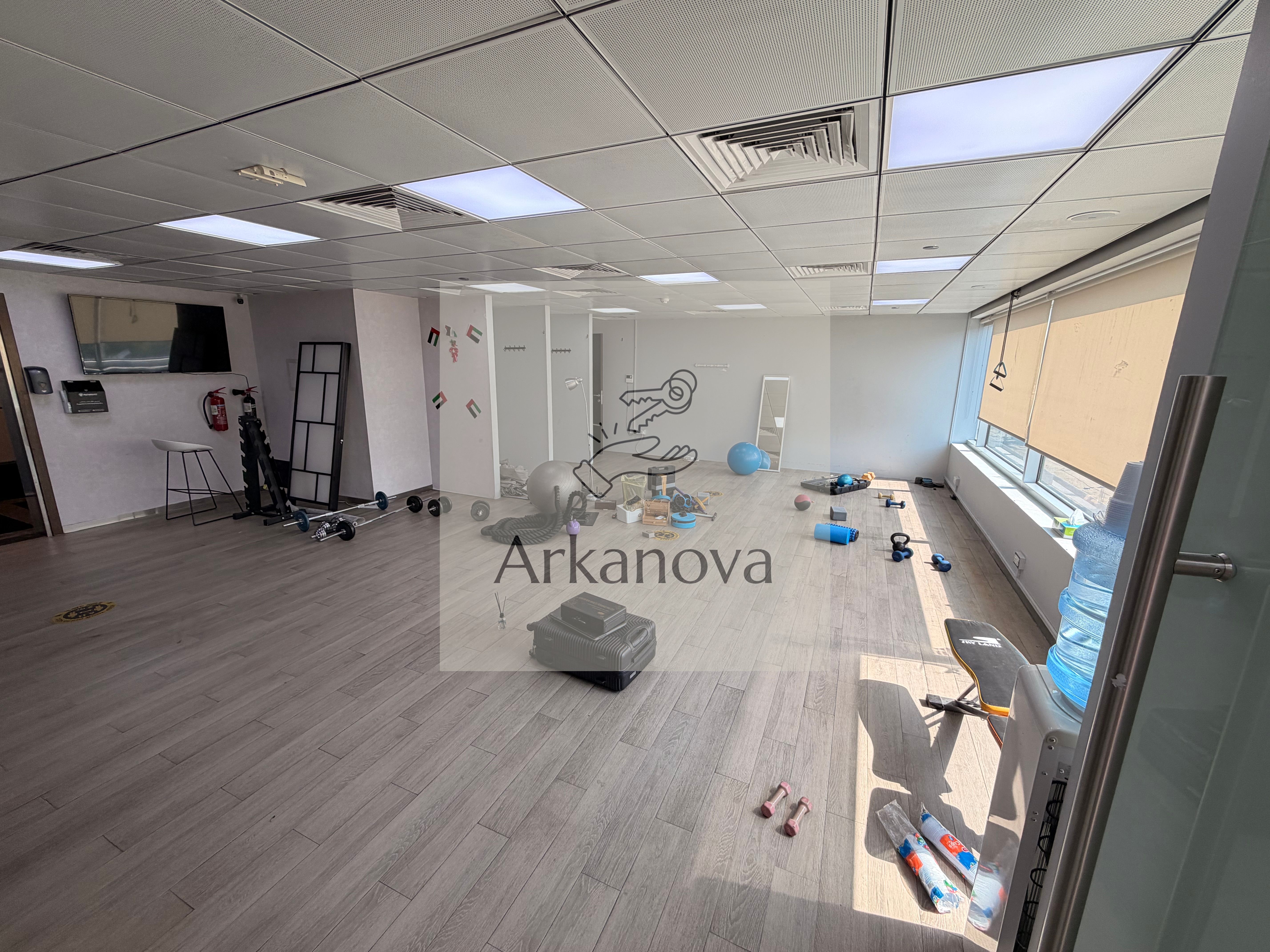 Fully Fitted Office | Commercial building | Size 128 SQMT|Natural sunlight | Prime Al Nahyan Location