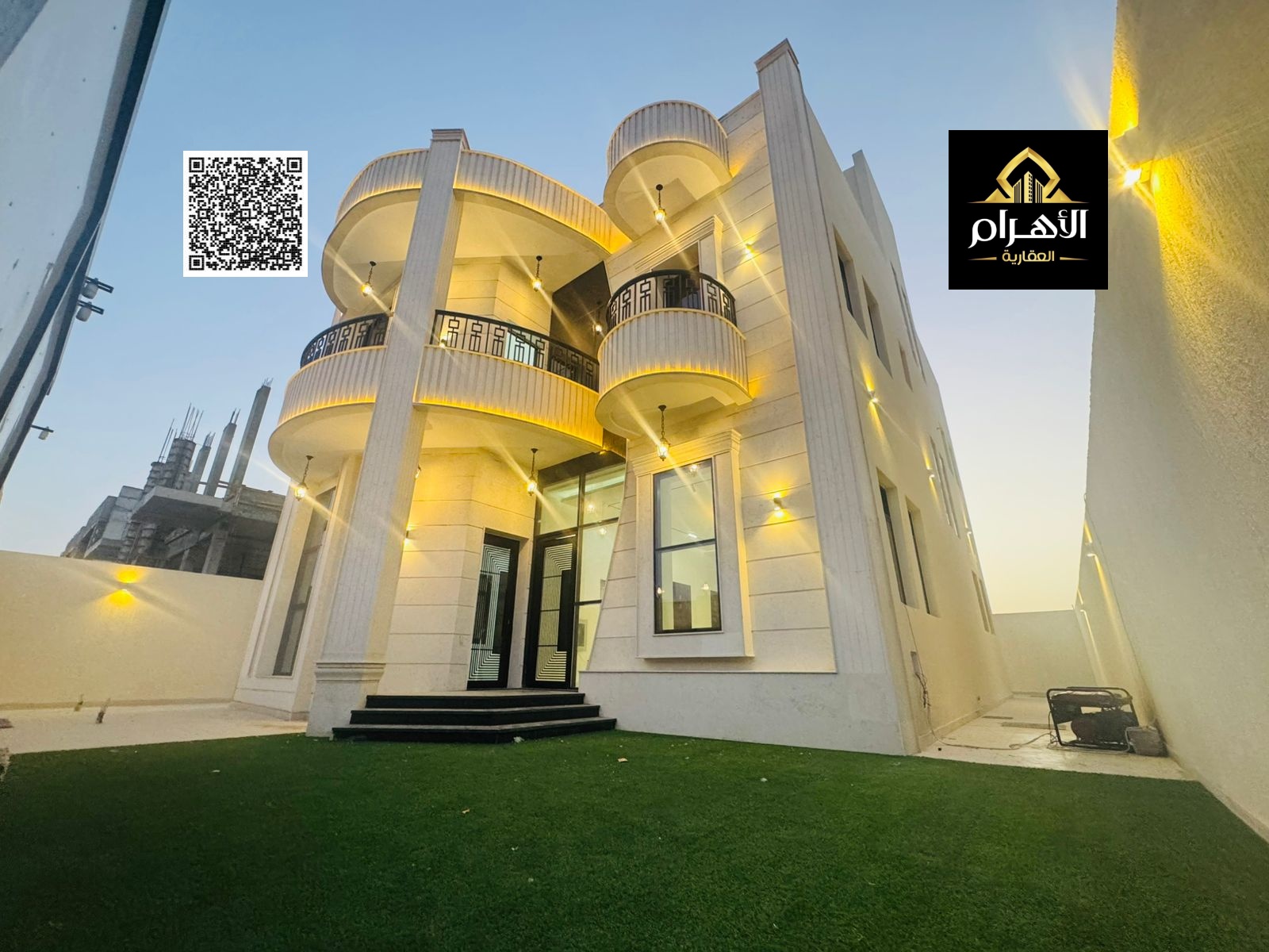 Luxury villa for sale in Al Helio – Ajman | 5 master bedrooms + spacious roof terrace | Elegant modern design | Spacious areas and luxurious finishes