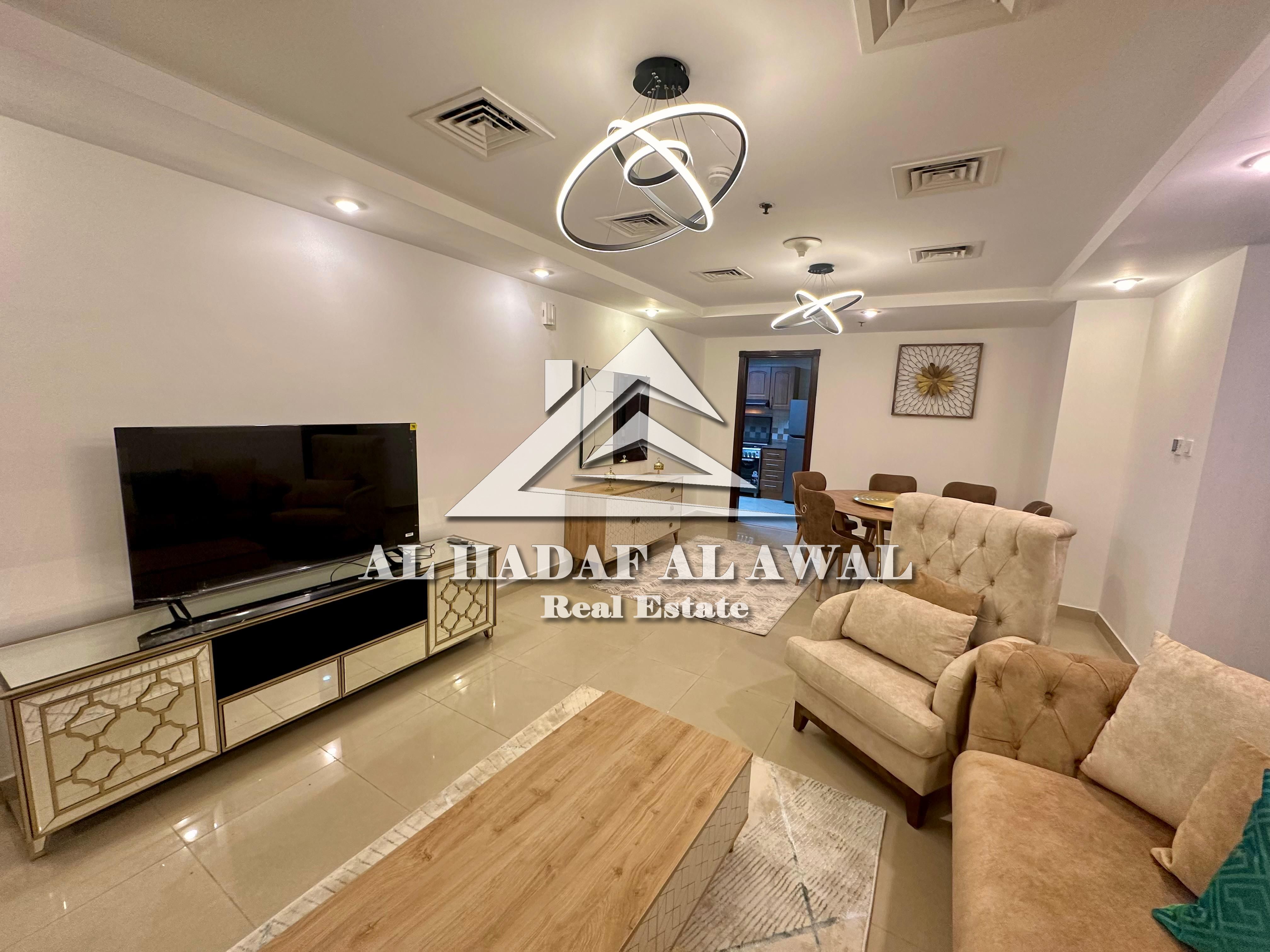 Two bedrooms and a living room with two bathrooms for monthly rent in BEACH Tower 2