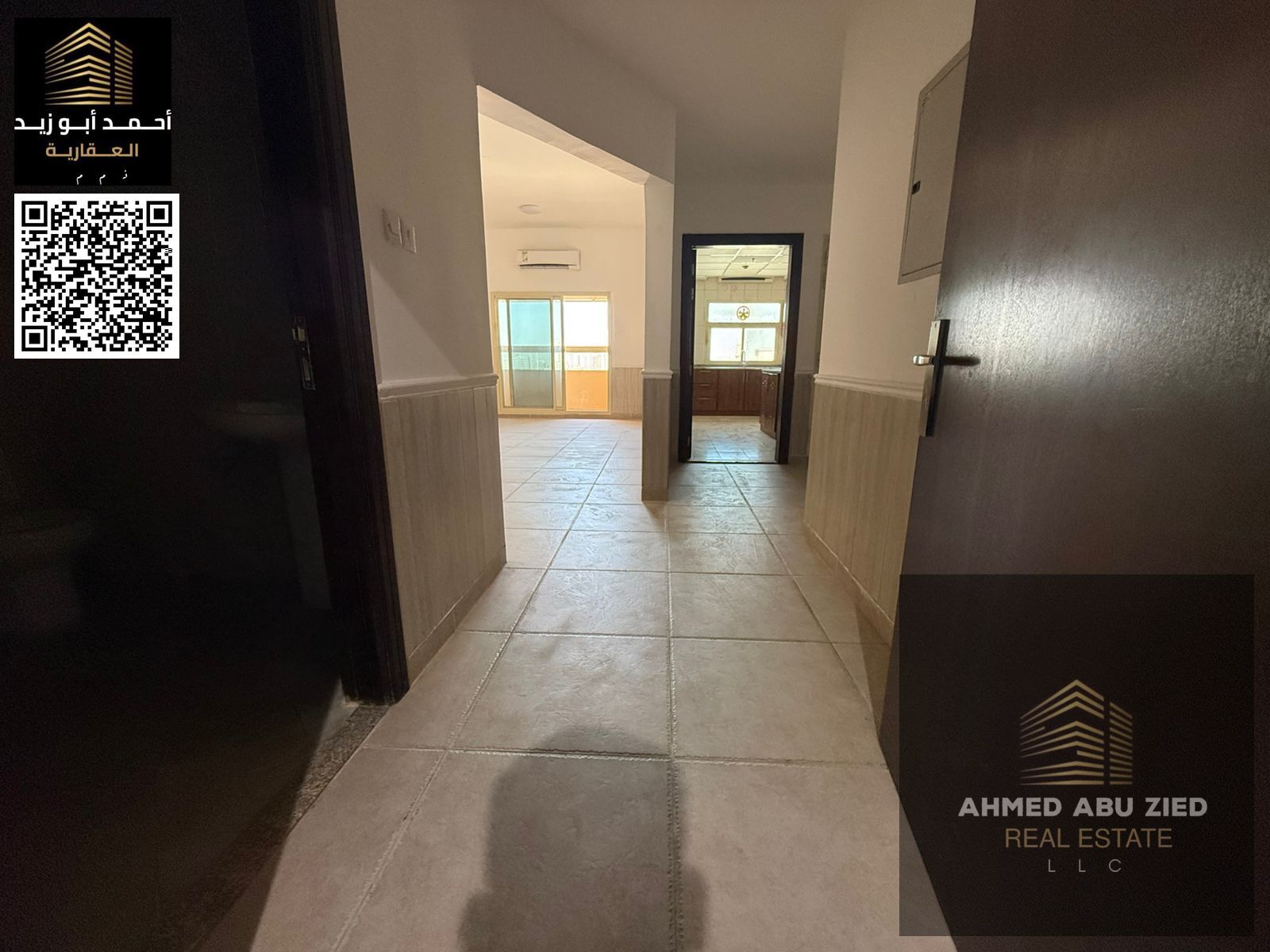 Free parking, two large master bedrooms, a living room, three bathrooms, and a balcony are available for annual rent in Al Rawda 2, Ajman. The apartme