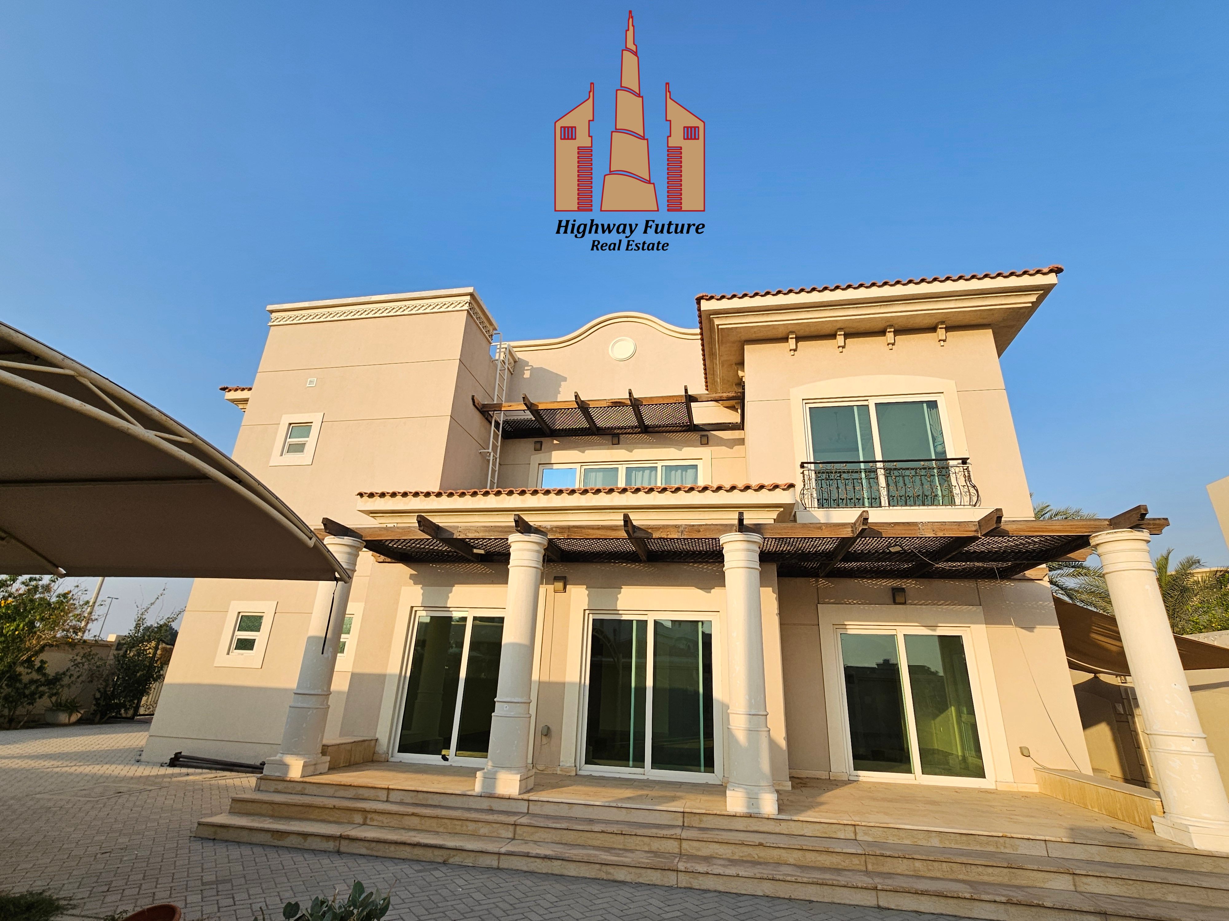 5 Bed room + 2 Hall + Majlis 2 Balcony Maids room Store room wardrobe Central Ac 5 Parking gardan 2 gate