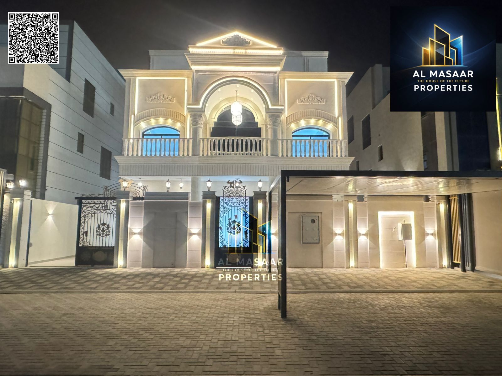 Classic villa with 7 master bedrooms, internal elevator, two floors and a roof, large interior layouts, freehold ownership. Price includes water and e