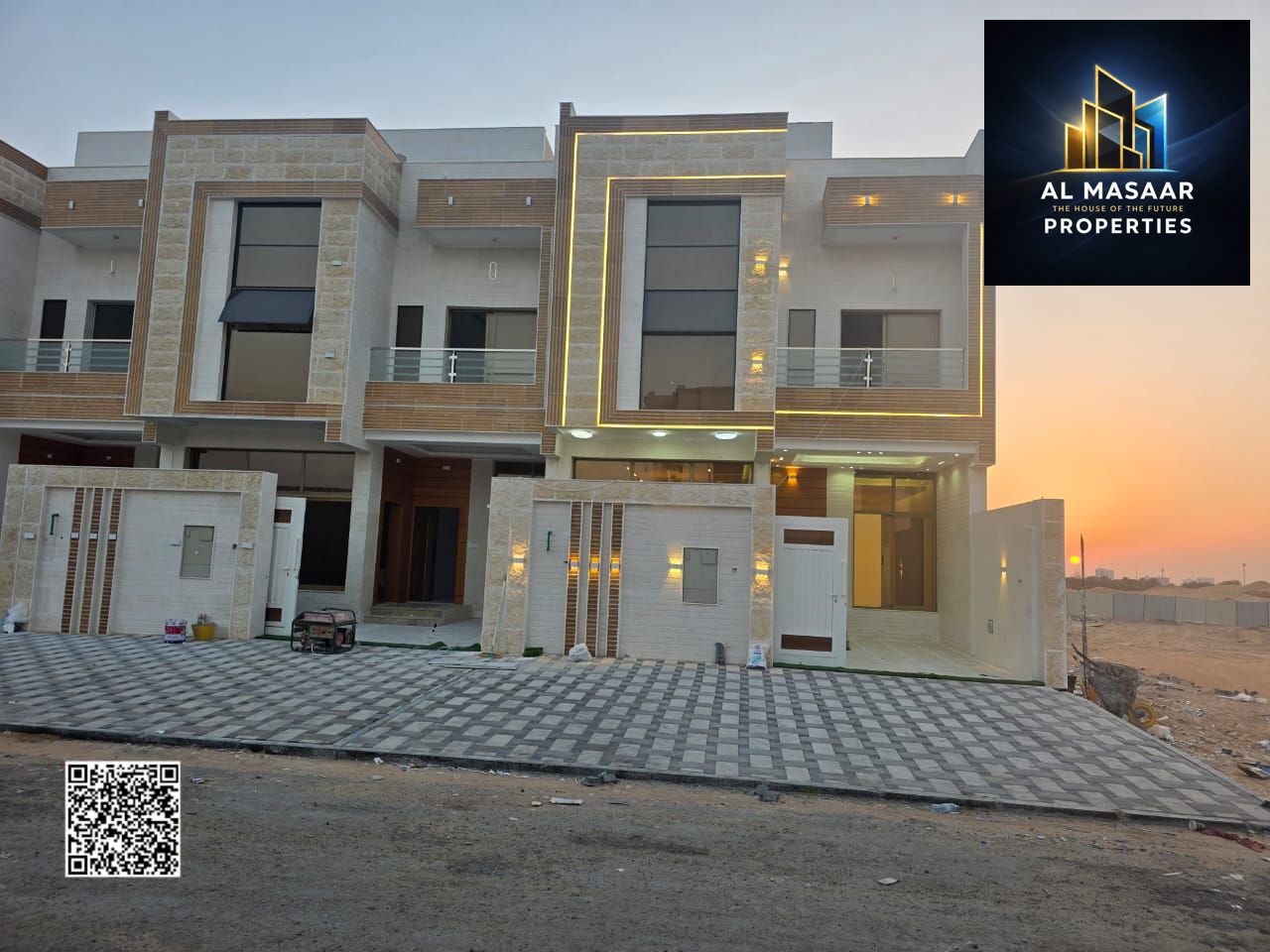Luxury villa directly opposite a park | Ready to move in with electricity and water | Registration fees included – Al-Haliyo 2