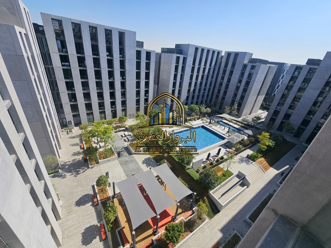 Pool View 1BHK | 2 Bathrooms | Tiraz 7 Aljada | Balcony | 770K