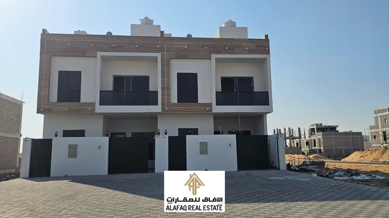 Two Townhouses for Sale in Al Helio 2 Ajman Main Road Location 4 Bedrooms 1722 Sq Ft with Private Roof 15m Setback Including Registration Fees Negotia
