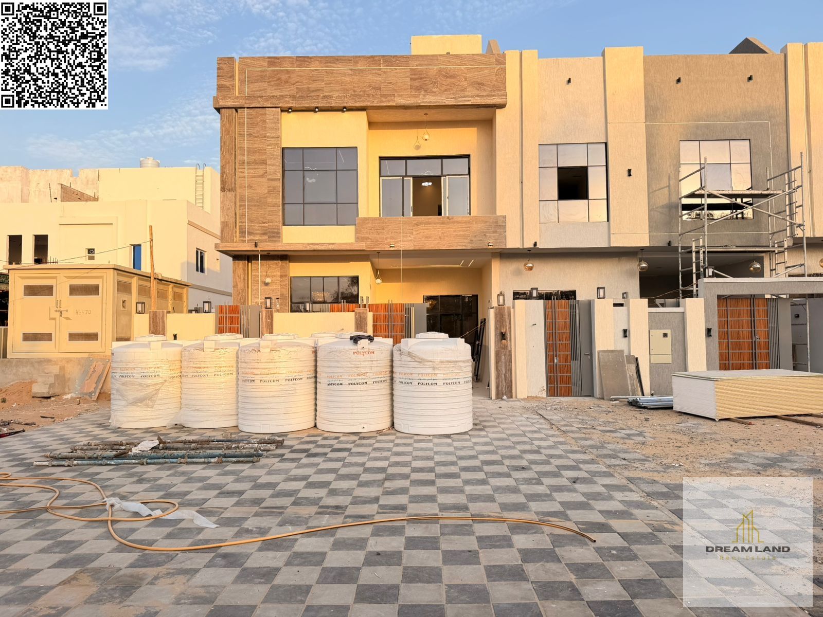 A modern townhouse located in the residential community
