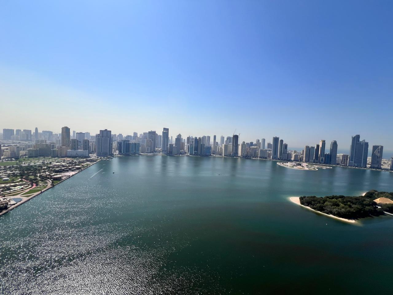 Free AC, parking, gym & pool | Balcony with sea view | Spacious | Prime & lively location | Easy access to Dubai entrance