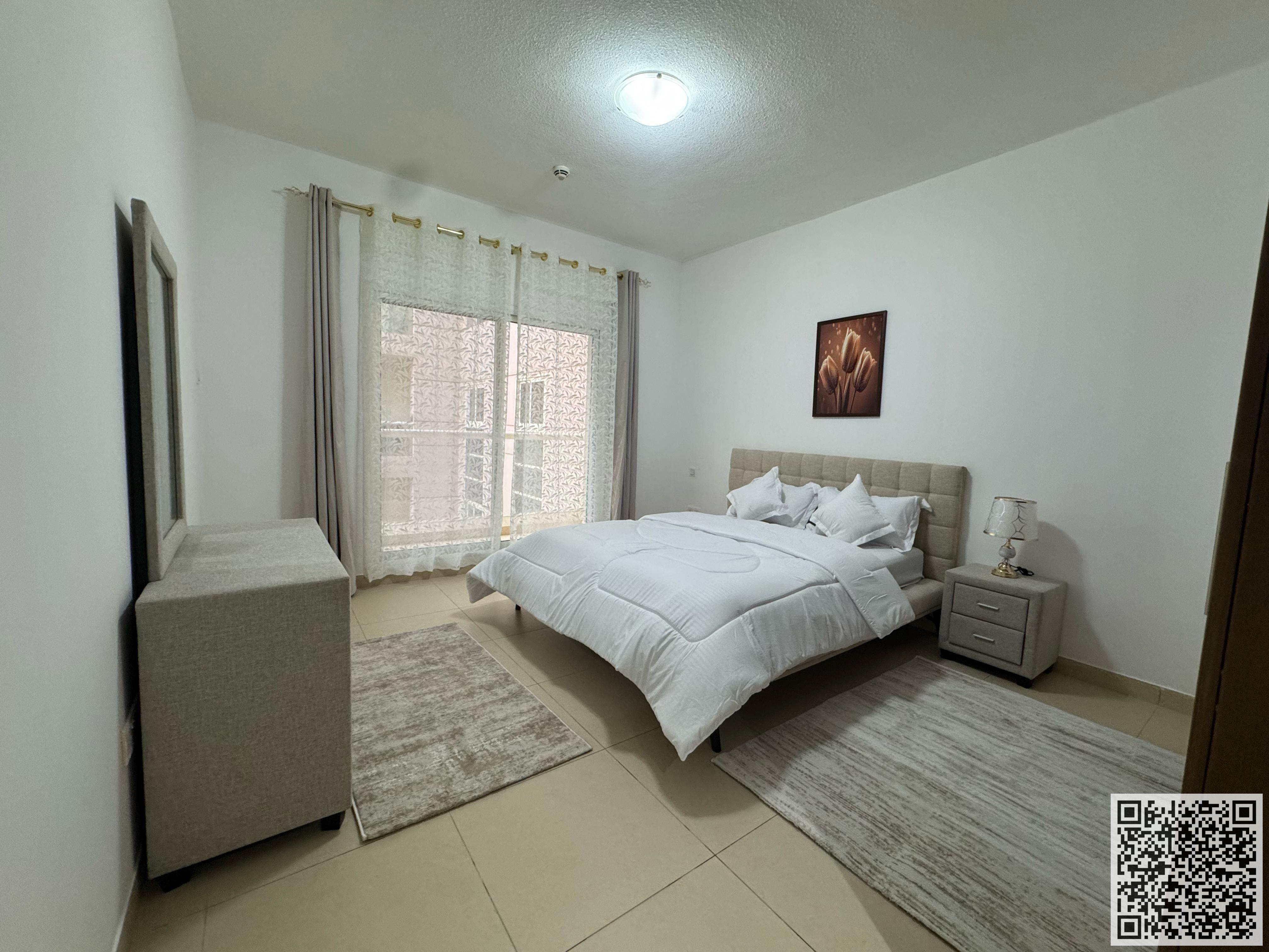 Luxurious and elegant one-bedroom apartment, fully furnished with brand new, high-end furniture, in a very prime location with a private parking space