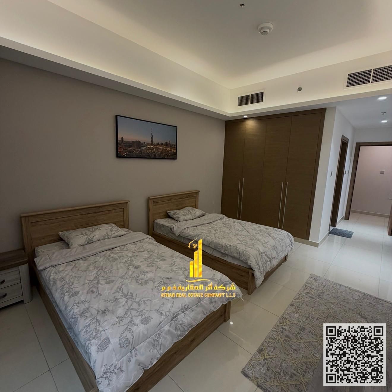 Luxurious and elegant one-bedroom apartment, fully furnished with brand new, high-end furniture, in a prime location with a gym, swimming pool, and pr
