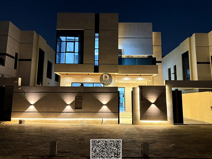Villa for sale in Al Helio 2 area, Ajman. Modern villa with private pool and contemporary designs. Registration fees and freehold ownership are includ