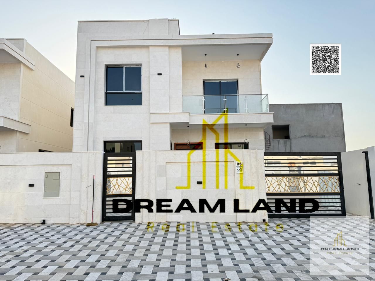 Including registration fees, Adorable villa, consists of 4 master bedrooms with built in wardrobes and 2 reception halls, now for sale in upscale area