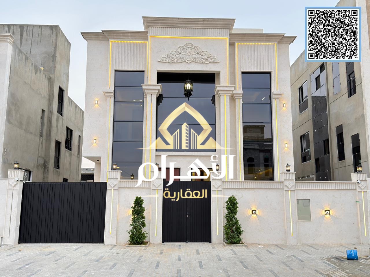 Villa for sale in Al-Haliyo 2 – Ground floor + 2 floors | 5 bedrooms | Transfer fees included