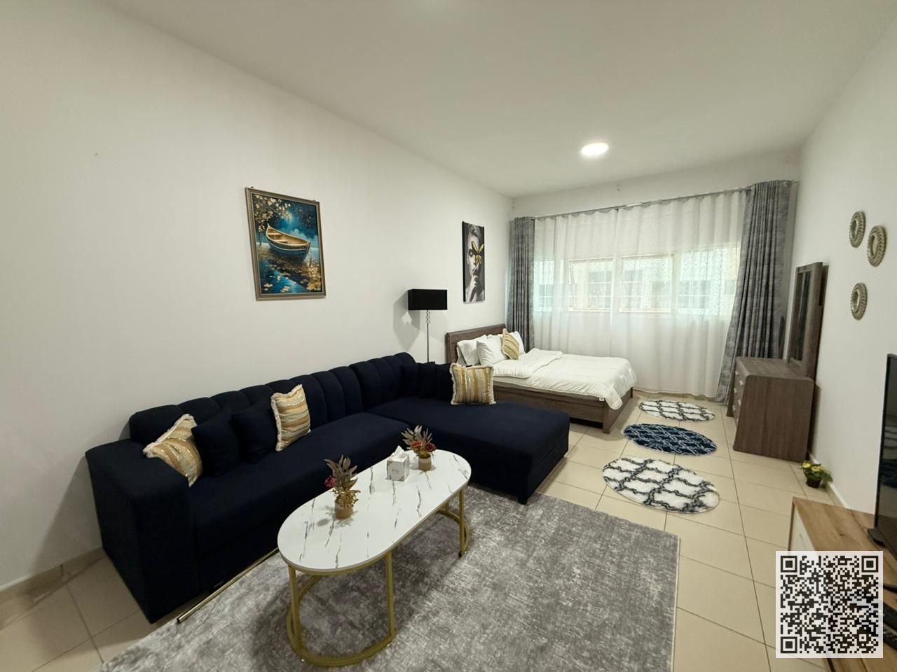 A fully furnished, semi-detached kitchen (hotel-style furnishings) is available for monthly rent in Ajman - Al Rashidiya 3 - Ajman One Towers