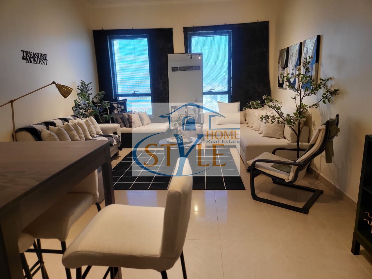 Furnished two-bedroom apartment with a living room for sale with an open view | High return on investment