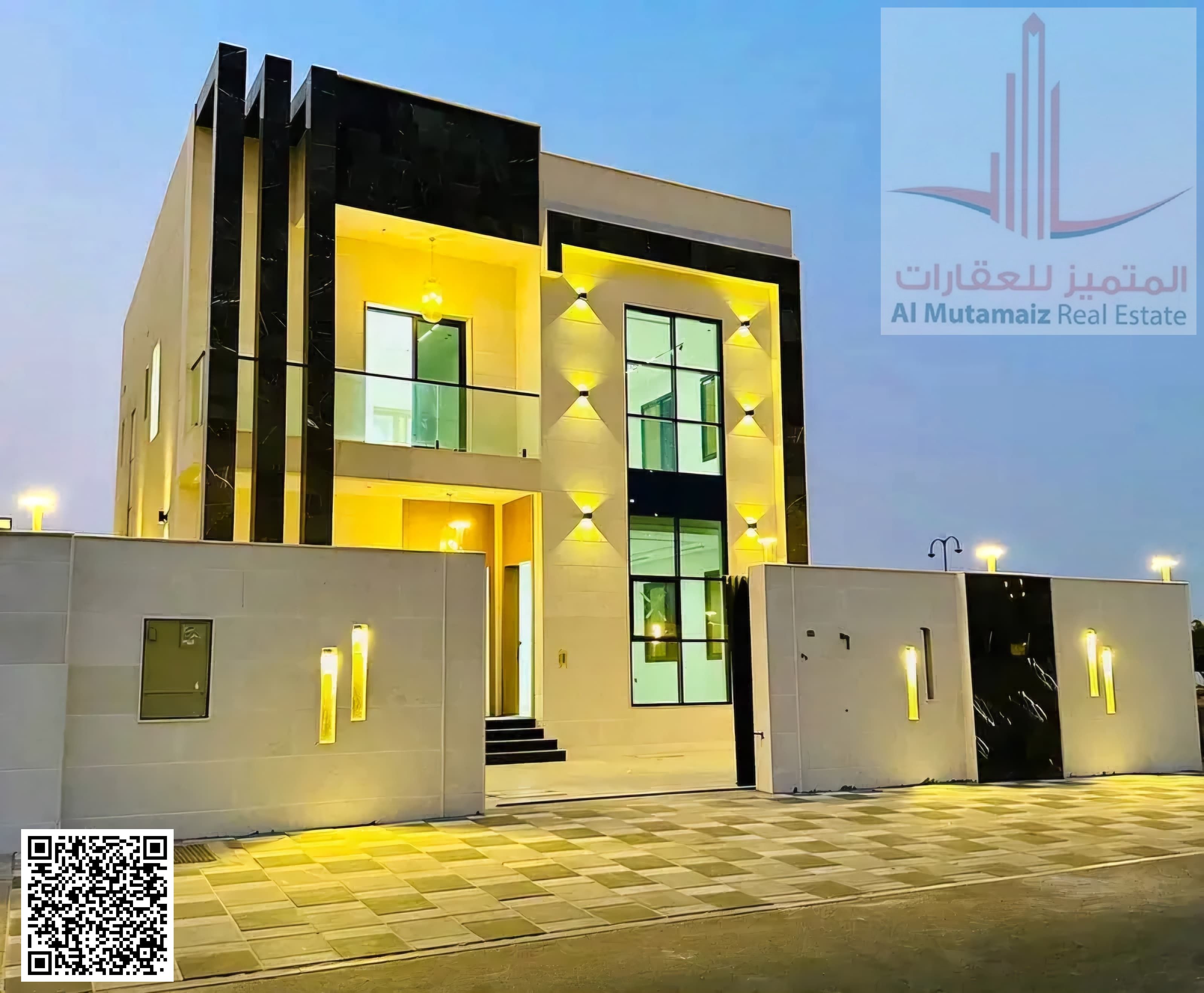 Villa for annual rent – Al Zahiyah, Ajman First occupancy 4 bedrooms 6 bathrooms Living room + Majlis Maid's room + Laundry room Private garde