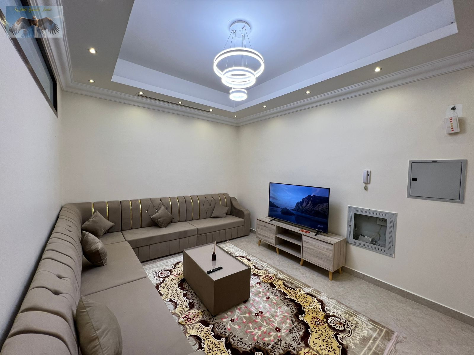 First tenant 2BR hall monthly rent in Al Rawda 3, Ajman, new furniture, Sheikh Khalifa St ext. , near all services.