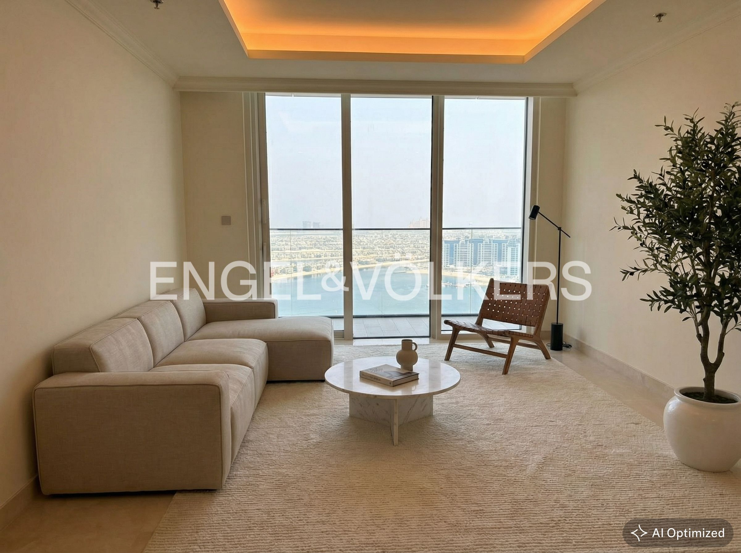 Skyline & Palm Views | High Floor | Private Beach Access