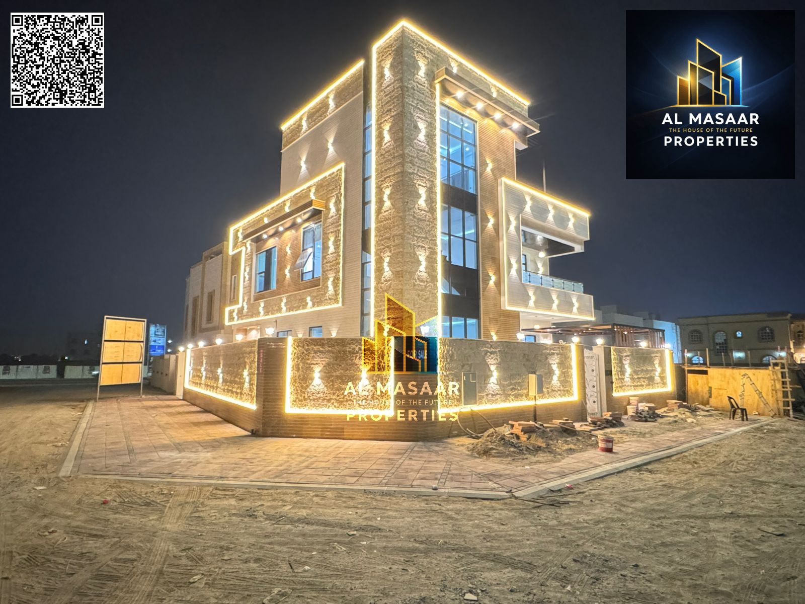 Corner villa, two floors and a rooftop with a private pool, close to the mosque. Price includes electricity and water. Freehold ownership for all nati
