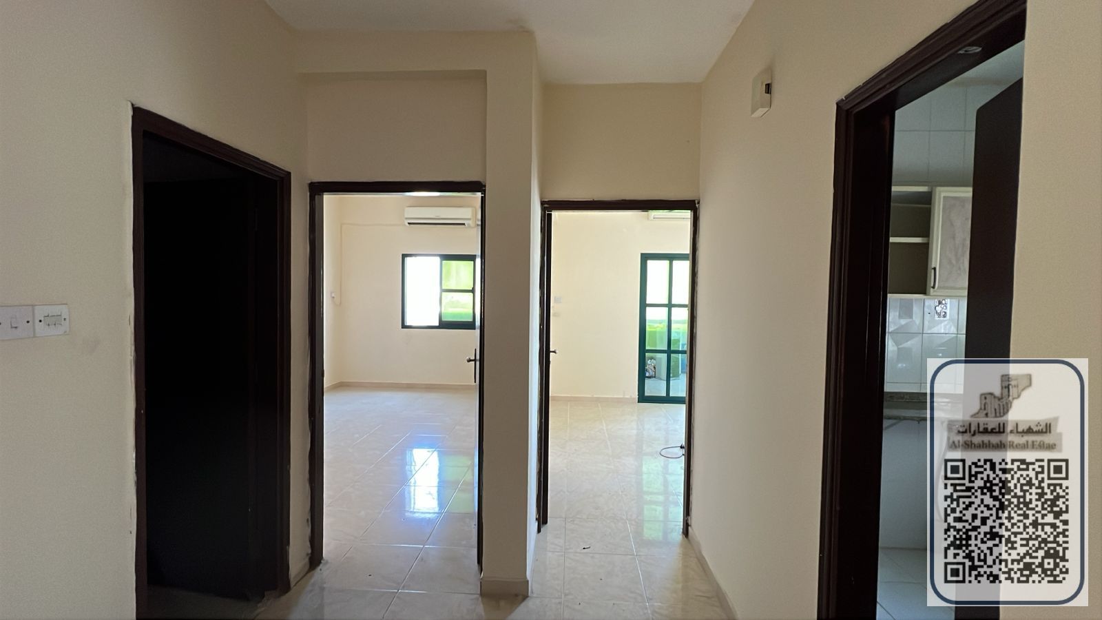 Two-bedroom apartment with living hall for annual rent in Al Rashidiya 3 – Ajman, located in a convenient area close to all essential services