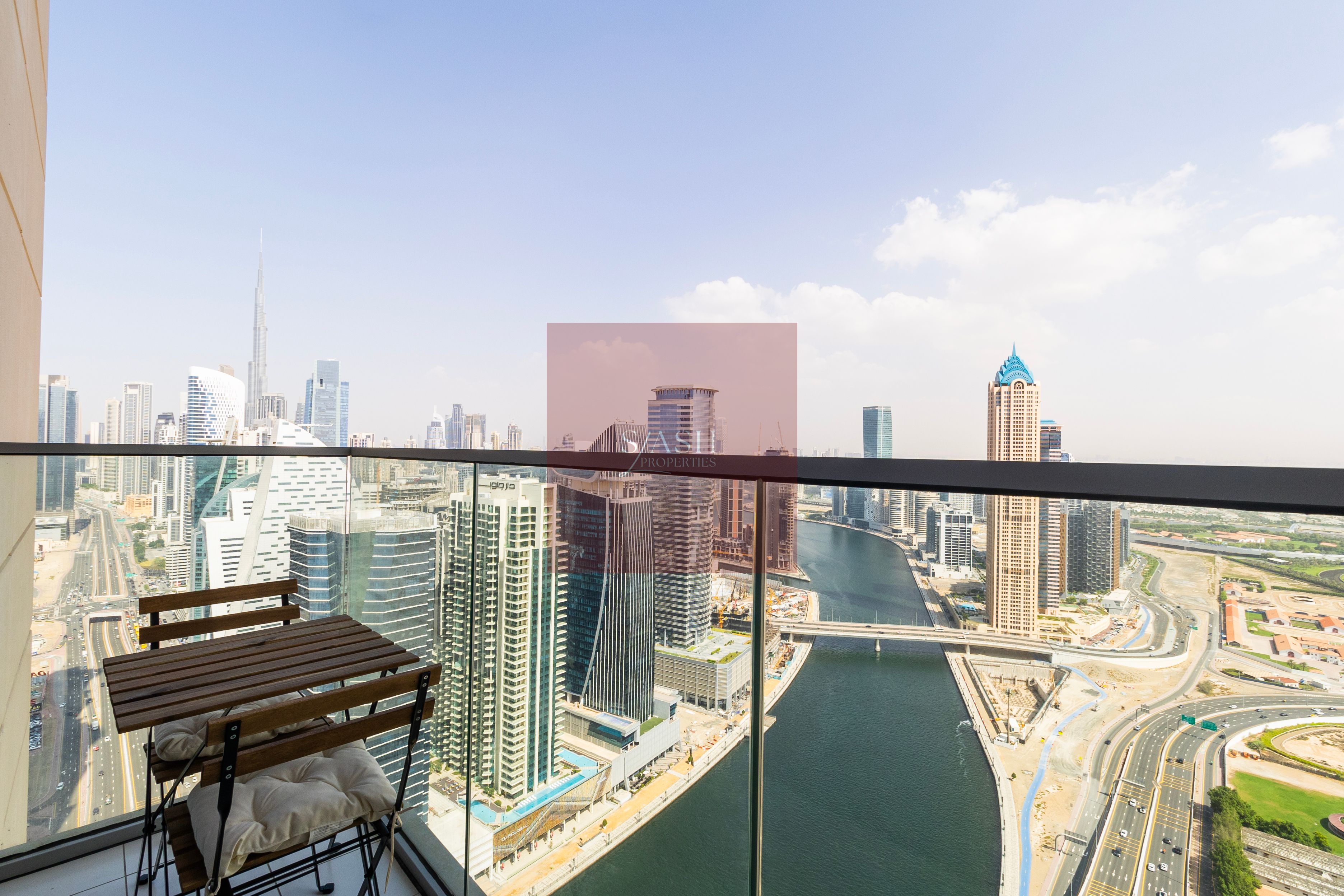 High-Floor 3BR | Canal & City Views | Full burj view