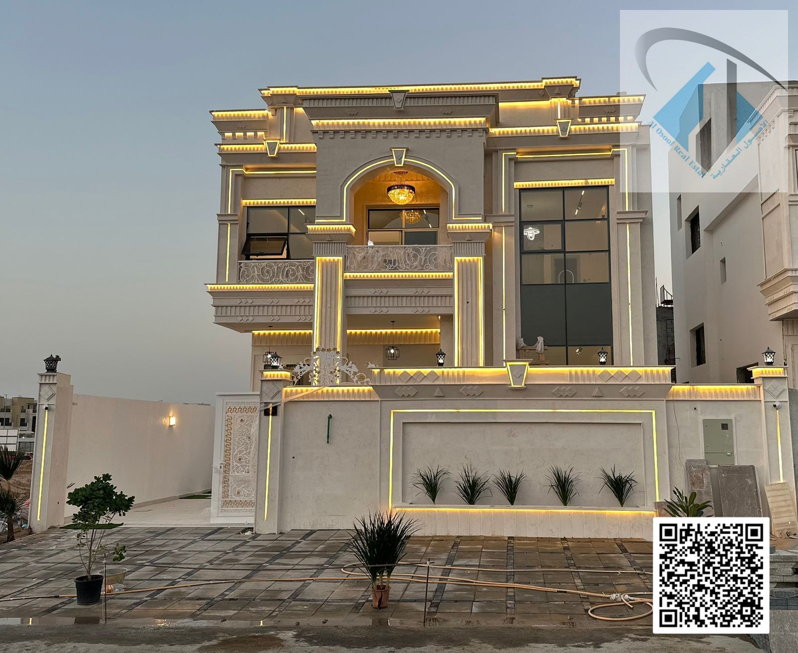 Luxurious villa with a distinctive design for sale including registration